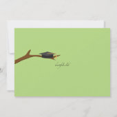 賢いフクロウの卒業招待状 招待状 (裏面)