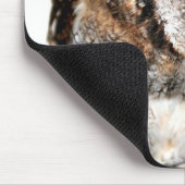 賢いフクロウの待っているマウスのおもしろい マウスパッド (コーナー)