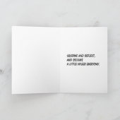 賢いフクロウの挨拶状 サンキューカード (内部)