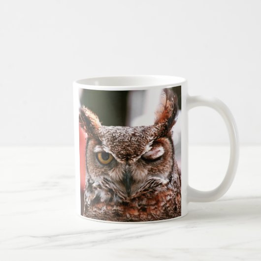 賢いフクロウ コーヒーマグカップ (右)
