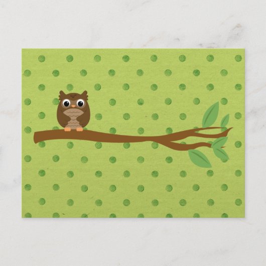 賢いフクロウ ポストカード (正面)