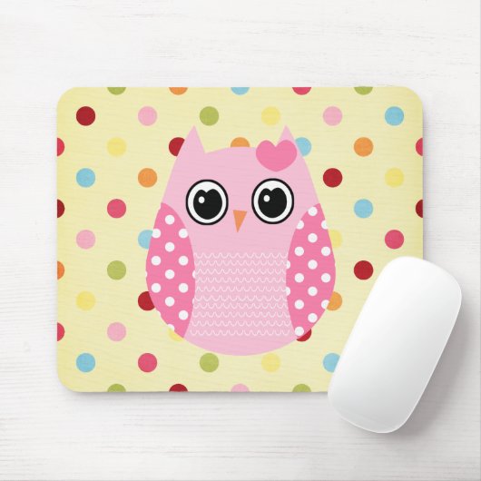賢いフクロウ マウスパッド (マウス)