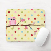 賢いフクロウ マウスパッド (マウス)