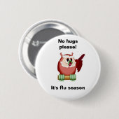 賢いフクロウ 缶バッジ (正面&裏面)