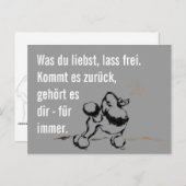 賢いプードル ポストカード (正面/裏面)