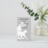 賢いペットシッター両面ビジネスカードデザイン 名刺 (スタンド正面)