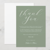 賢いミニマリストの結婚式のお礼カード 招待状 (正面/裏面)