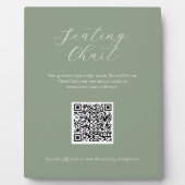 賢いミニマルチャート看板 QRコードプレート付き フォトプラーク (正面)