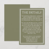 賢いモダンなボーダー ミニマリスト ウェディング エンクロージャーカード (正面/裏面)