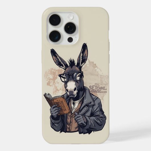 賢いロバ — スマホケース iPhoneケース (裏面)