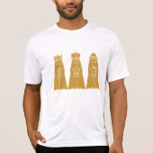 賢い三人の王 現代のクリスマス キング Tシャツ (正面)