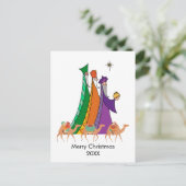 賢い三人の男の星のクリスマスカード シーズンポストカード (スタンド正面)