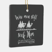 賢い人々は今も彼にクリスマスを求める セラミックオーナメント (右)