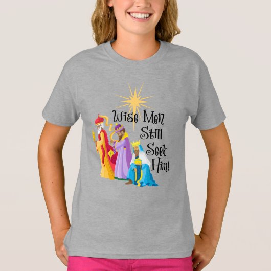 賢い人々は今も彼にクリスマスを求める Tシャツ (正面)