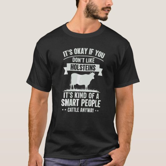賢い人々 牛飼い ホルスタイン種 Tシャツ (正面)