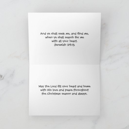 賢い人がまだ彼を探している – クリスマスカード (内部)