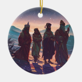 賢い人たちがベビー・イエスを求める セラミックオーナメント