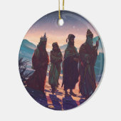 賢い人たちがベビー・イエスを求める セラミックオーナメント (左)