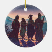 賢い人たちがベビー・イエスを求める セラミックオーナメント (裏面)