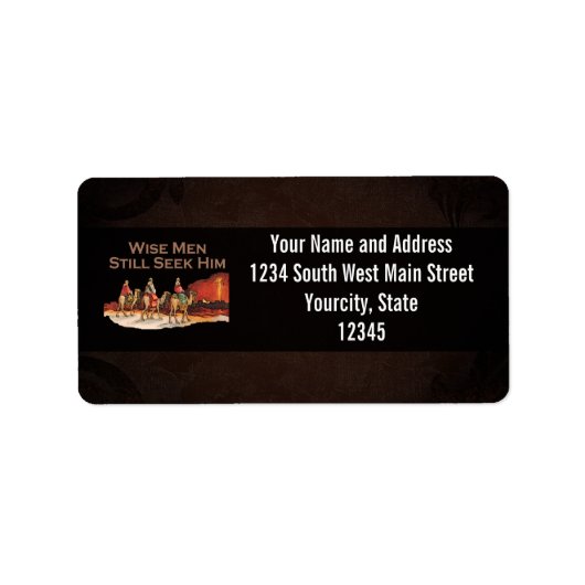 賢い人たちはまだ彼を探している、クリスマス ラベル (正面)