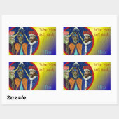 賢い人たちはまだ彼を求めている! 長方形シール (シート)