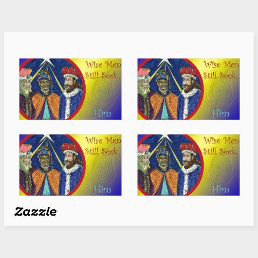 賢い人たちはまだ彼を求めている！ 長方形シール (シート)