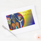 賢い人たちはまだ彼を求めている! 長方形シール (封筒)