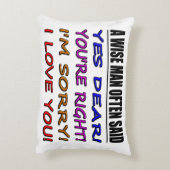 賢い人はよくYes親愛を…私はあなたを愛している アクセントクッション (裏面(縦))