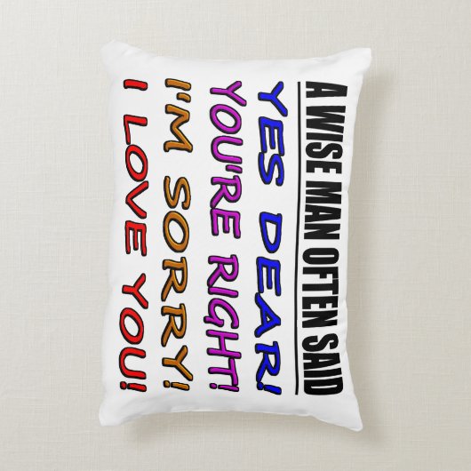 賢い人はよくYes親愛を…私はあなたを愛している アクセントクッション (裏面(縦))