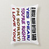 賢い人はよくYes親愛を…私はあなたを愛している アクセントクッション (正面(垂直))