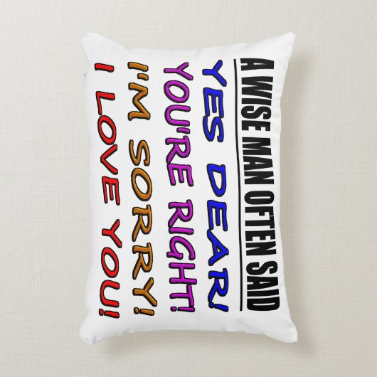 賢い人はよくYes親愛を…私はあなたを愛している アクセントクッション (正面(垂直))