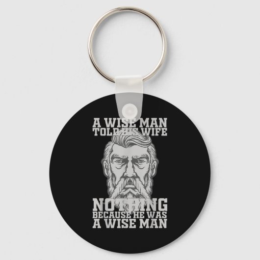 賢い人は妻が幼かったので何も言わなかった キーホルダー (正面)
