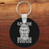 賢い人は妻が幼かったので何も言わなかった キーホルダー (正面)