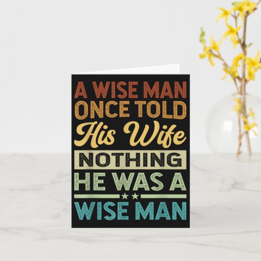 賢い人は妻に自分は策を打たぬことを言ったことがある カード (黄色い花)