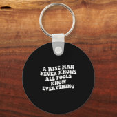 賢い人は愚か者が何でも知っているとは限らない キーホルダー (正面)
