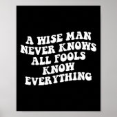 賢い人は愚か者が何でも知っているとは限らない ポスター (正面)