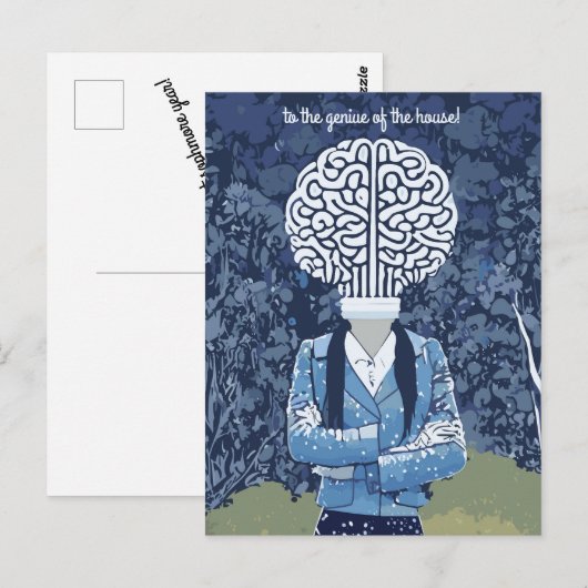 賢い人 ポストカード (正面/裏面)