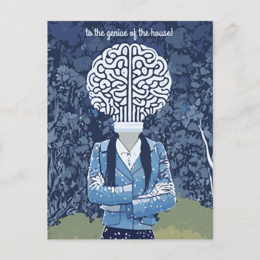 賢い人 ポストカード (正面)