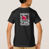 賢い反無知メッセージ キッズTシャツ Tシャツ (裏面)