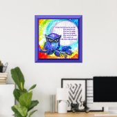 賢い古いフクロウの境界線 ポスター (ホームオフィス)