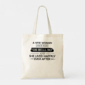 賢い女が地獄の何も言わず生きていた トートバッグ (裏面)