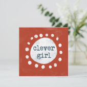 賢い女の子のグリーティングカード カード (スタンド正面)