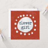 賢い女の子のグリーティングカード カード (正面/裏面インサイチュ)
