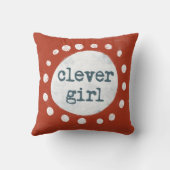 賢い女の子の装飾用クッション クッション (裏面)