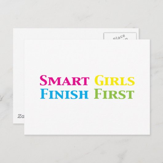 賢い女の子はまず最初に成功する ギフト i ポストカード (正面/裏面)