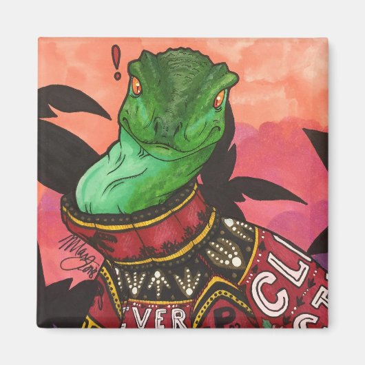 賢い女の子 マグネット (正面)