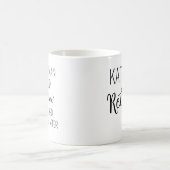 賢い女性がマグカップと言ったパーソナライズされたおもしろいこと コーヒーマグカップ (中央)