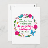 賢い女性はこう言った。「もうここから出て行くわ」 ポストカード (正面/裏面)