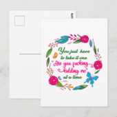 賢い女性はこう言った、私はここから出ていくわ ポストカード (正面/裏面)