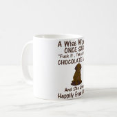 賢い女性はチョコレートラブラドールのためにマグカップと言った コーヒーマグカップ (正面左)